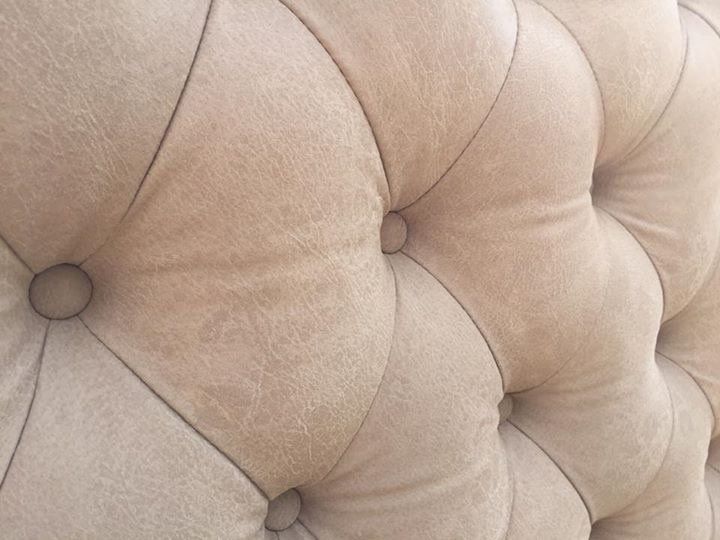 Close up of cream sofa pattern