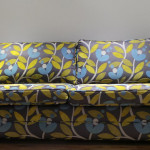 Floral patterned sofa