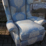 Blue patterned chair