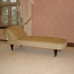 Gold chaise lounge