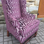 Purple patterned chair
