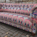 Vibrant patterned sofa